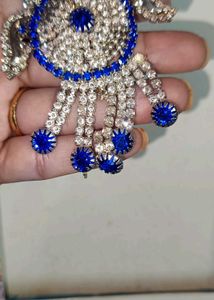 Royal Blue Rhinestone Bridal Jewelry Set