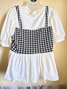 🎁Buy 2 Get 1 Free 🎁Houndstooth Puff Sleeve Dress