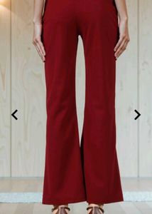 Maroon Flared Leg Pants