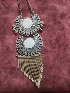 Boho Mirror Tassel Necklace