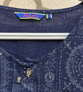 Elegant Blue Printed Kurta