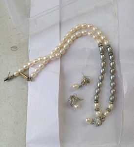 Real Pearl Necklace With Earrings For Any Occasion