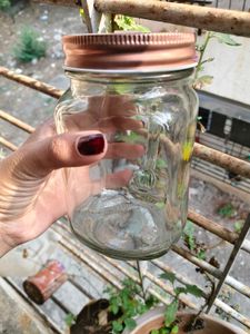 Mason Jar with Handle &amp; Lid