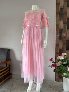 Sweet Pink Tulle And Lace Bodice Gown