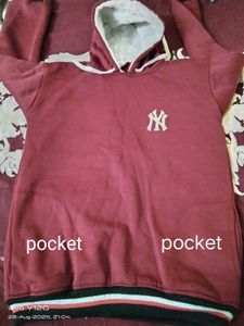NY Yankees Maroon Hoodie