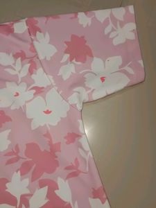 Pink Flower Print Top