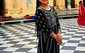 ब्लू चिकन करी कुर्ती ओनली वन टाइम वेयर