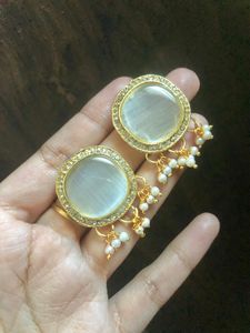 White Crystal Studs