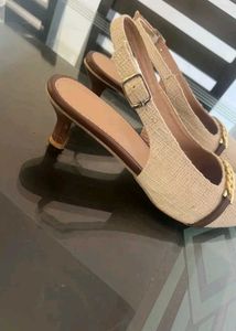 Elegant Cream Slingback Heels