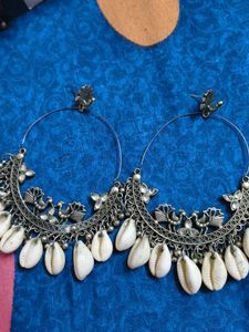 Green Jhumka Earrings