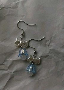 Cute Bow & Bluebell Earrings ✨🦪🩵