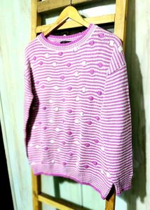 Magenta Colour Pullover Size-40