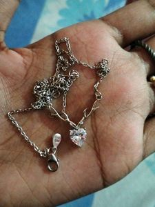 Anushka Sharma Silver Deer Heart Necklace