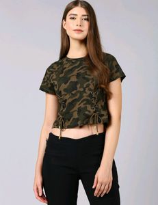Army Print Camouflage Top 🪖