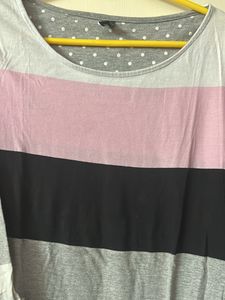 Striped 3/4 Sleeve Top