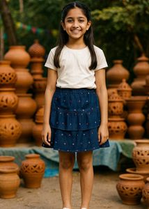 Girls' Cute Denim Skirt