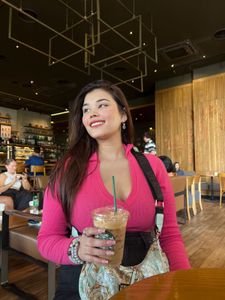 Pink V Neck Top