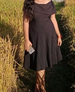 Black Fit&amp;flare One Piece