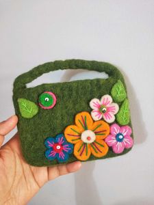 Felted Wool Purse from Himachal