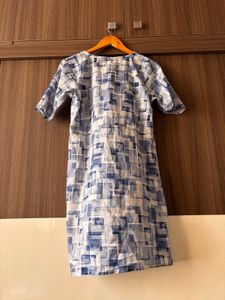 Blue Mosaic Korean Dress