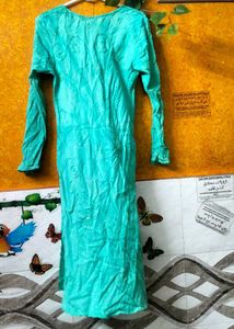 A Line Kurta Sea Green