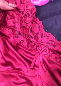 Burgundy Lace Nightgown
