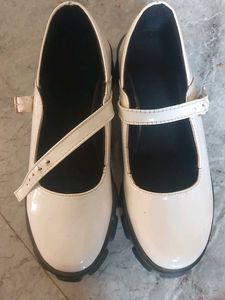 White Mary Jane Style Shoes