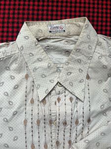 Embroidered-Sequin Patterned Long Sleeve Shirt