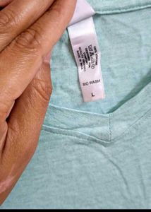 Down Shoulder Ruffle Top-mint