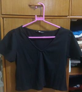 Black V-Neck Top