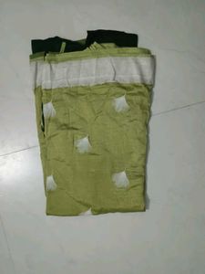 Green Saree with Leaf Design