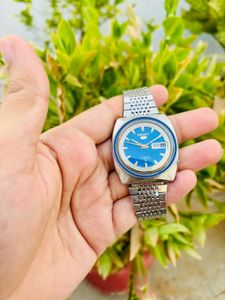 Seiko Automatic Blue Dial 6119-8490 Rare Movement