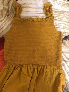 Mustard Yellow Sundress with Buttons