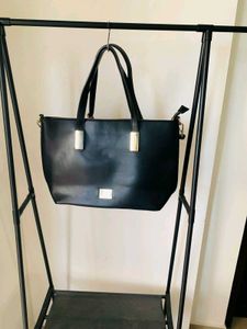 Elegant Allen Solly Black Tote Handbag – Classy &amp;