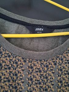 Max: Green Printed Tshirt