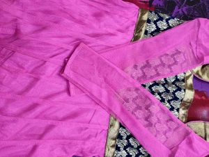 Pink &amp; Blue Ethnic Gown