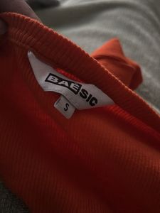 Orange Off-Shoulder Crop Top