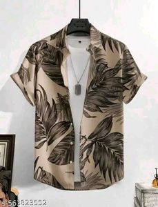 Leaf Print Casual Shirt