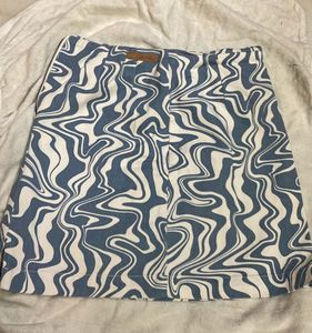 Swirl Print Mini Skirt