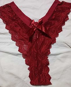 Red Lace Brief 34,36