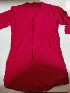 Elegant Red Printed Kurti
