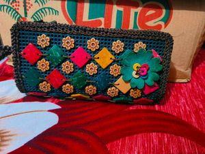 Handmade Colorful Wooden Clutch