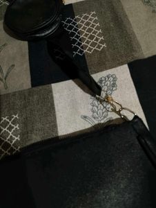 Black Shoulder Bag with Coin Purse