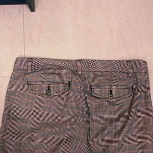 Grey Plaid Trousers