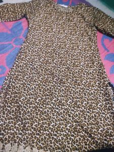 Leopard Print Kurta Set