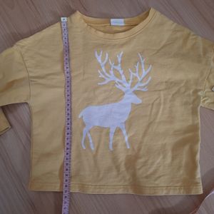 Yellow Sweatshirt For Kids (Boys/ Girls/ Unisex)