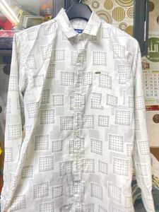 Patterned White Shirt