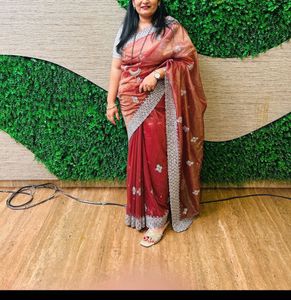 Serouski Work Saree With Blouse Pis