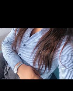 Stripped Blue Cotton Shirt