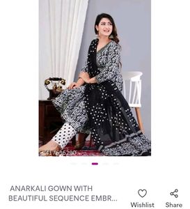 Beautiful Anarkali Kurta Bottam Dupatta Set